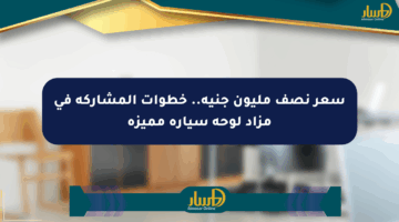 سعر نصف مليون جنيه.. خطوات المشاركة في مزاد لوحة سيارة مميزة